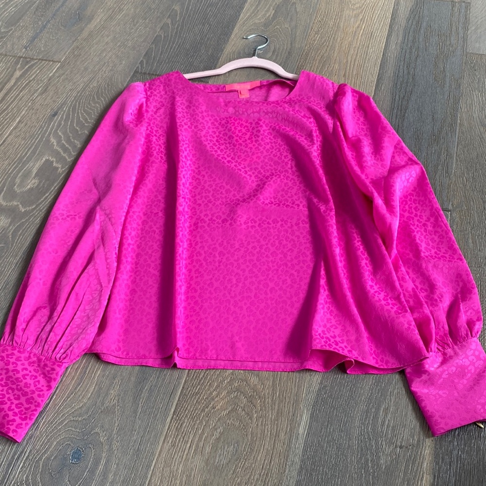 Lilly Pulitzer pink leopard brand new with tags blouse